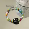 Pulsera Arcoíris Veraniega Dopamina Fresca Colorida Nicho Estrella 2024 Nueva de Moda para Mejores Amigas Xiaohongshu
