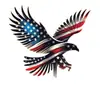 Decoraciones Populares para Césped de Hierro Forjado, Bandera Americana con Temática del Día de la Independencia, Águila, Corazón y Otras Decoraciones