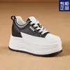 Zapatos Blancos para Mujer, Zapatos Casuales Versátiles para Personas Bajas, Nuevos Zapatos de Plataforma Ligeros Primavera 2025, Suela Gruesa de 8 cm Zapatos Internos para Mujer