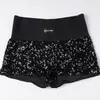 Hot pants de cintura baixa com lantejoulas e estampa de leopardo para mulheres, roupas femininas ultra curtas justas ao corpo, sexy, estilo europeu e americano, para boate