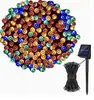 Luces Solares LED de Cadena, Luces de Hadas Centelleantes Impermeables IP65 con Estaca de Suelo, Lámpara Decorativa para Exteriores para Jardín Balcón Patio Fiesta Festiva