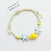 Jingdezhen Navidad Cerámica Cuerda Trenzada Pulsera Animales de Dibujos Animados Cuerda de Mano Joyería al por Mayor para Atracciones Turísticas Nicho Lujo Ligero