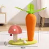 Tablero rascador para gatos con forma de zanahoria, Estructura para trepar gatos, Afilador de garras, Juguete para gatos, Resistente al desgaste, No suelta pelo, Poste rascador vertical de sisal para gatos, Extra Grande