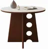 Soporte de pata de mesa redonda patas de mesa de madera maciza mesa de comedor base de mármol travertino pata de mesa cilíndrica irregular cono chino