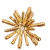 Moda Europea y Americana Irregular Retro Francés Tridimensional Exagerado Pendientes de Alto Nivel Diseño Pendientes de Botón de Girasol Venta al por Mayor