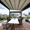 Toldo plegable independiente sin tarjeta montado en la pared a prueba de lluvia para decoración del hogar, sombrilla eléctrica retráctil para patio para jardín en la azotea y terraza