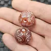 Ágata roja de 20 mm cuentas de eco Cuentas sueltas de jade Calcedonia roja cuentas antiguas accesorios para joyería cuentas hechas a mano venta al por mayor
