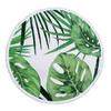Toalha de praia redonda de microfibra com estampa digital estilo nórdico, toalha de banho macia e absorvente com borlas estampadas em bambu e tartaruga