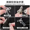 Ajustador de Dobladillo Anti-Arrastre para Pantalones, Pinza de Dobladillo Invisible, Pinza de Ajuste para Acortar Pantalones Demasiado Largos, Pinza para Fijar la Pierna del Pantalón, Herramienta para Apretar Puños