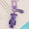 Nuevo llavero de coche con forma de oso de amor, colgante creativo tridimensional de color, accesorios de oso hueco, adornos para bolso de pareja
