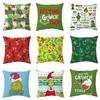 Cross-border Amazon Grinch Grinch Natal Almofada Verde Cabelo Monstro Decoração de Natal Sofá Cama Almofada