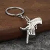 Venda Direta da Fábrica Venda Quente Transfronteiriça Nova Pistola de Dedo Tendência Versátil Moda Hip-Hop Chaveiro Masculino Joia
