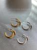 181 nuevos pendientes de moda coreana de línea simple, dos colores opcionales dorado y plateado, pendientes de buena combinación, pulidos L15-1