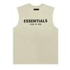 Esenciales Hhh Marca de Moda Americana Flocado Básico Sin Mangas Niebla Camiseta de Verano Holgada High Street Camiseta Base para Hombre