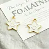 Acessórios para Joias DIY Liga Esmalte Rosto Sorridente Estrela de Cinco Pontas Pingente Pulseira Chaveiro Estrela Charme Materiais Atacado