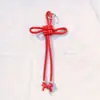 Pingente de Bolsa Cordão de Couro PU Nó Auspicioso Charme de Bolsa Acessório Chaveiro Lanyard para Celular Mochila Nó Chinês Artesanal