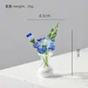 Flores de Vidro em Miniatura, Flores Artificiais Feitas à Mão de Vidro Zibo, Decorações de Buquê para o Dia das Mães, Enfeites para Mesa de Escritório