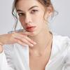 Collar Corazón Latiente Línea Onda de Agua Plata Esterlina S925 para Mujer Diseño de Nicho Simple Elegante Cadena Avanzada para Clavícula