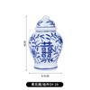 Pingente de Árvore de Natal Jingdezhen Decoração de Porcelana Azul e Branca Pingente Pequeno Vaso de General Vaso Pequeno Retrô Ornaments de Vento Criativos
