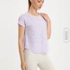Novas roupas de ioga de verão, manga curta, legal, confortável, esportiva, fitness, camiseta feminina, respirável, solta, blusa de corrida para mulheres