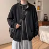 Sudadera Cárdigan Falsa de Dos Piezas a Cuadros Vintage para Hombre, Otoño Estilo Americano Moderna Holgada Talla Extra Chaqueta