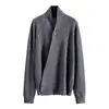 Nuevo suéter cárdigan de otoño e invierno, tejido casual retro americano estilo perezoso con cuello en V, chaqueta de color liso para hombre 2026