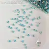 Acessório de strass para nail art em zircônia chanfrada 5A triangular, popular online, strass para unha mini de fundo chato 3mm com design de laço