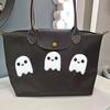 Fábrica de bordados de Dongguan, pegatinas de tela de Halloween con fantasma blanco, pegatinas bordadas con patrón decorativo, pegatinas de tela con parche