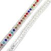Adesivo hot melt cor 1CM largura corrente de garra de três fileiras corrente de strass corrente de ferro para colar DIY corrente decorativa para sapato feminino acessórios decorativos atacado