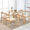 Mesa de comedor y silla combinadas, pequeña mesa rectangular para el hogar, mesa y silla de comedor para desayunador comercial, restaurante de comida rápida, silla de cuerno de hierro.