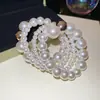 Pulsera Abierta de Perlas Retorcidas Multicapa Moda Europea y Americana Elegante Elegante Pulsera Personalizada Diseño de Nicho Pulsera para Mujer