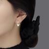 Pendientes de Clip para Bobina de Mosquito, Estilo Simple y de Alta Gama, Pendientes de Perla de Moda para Mujeres Sin Perforaciones, Estilo Ins, No Dañan los Oídos, Pendientes Estilo Celebridad de Internet