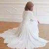 2026 Vestido Elegante de Color Sólido con Mangas Largas de Alta Calidad de Doble Capa que Ceñe la Cintura Loriya LR1330
