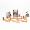 Suporte de Exibição DIY para Casal Foto Cartão Postal Base para Certificado Moldura de Foto Acrílica Japonesa Suporte de Exibição Moldura de Foto de Madeira Maciça em Forma de U
