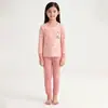 Outono e inverno infantil em torno do pescoço algodão roupas de outono calças compridas meninos e meninas dos desenhos animados impressos fundo cueca terno homewear pijamas