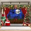 Tecido de Fundo para Cenário de Natal e Ano Novo Europeu e Americano, Venda Quente Transfronteiriça, Tecido de Fundo para Foto com Atmosfera Festiva