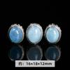 Jingdian Jewelry Aquamarus Natural Oval Caixa Mágica Pulseira Pingente Acessórios Joias DIY Produtos Semi-acabados Varejo