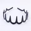 Moda Cabelo Prensado Masculino Esportes Headband Simples Onda Traseira Cabeça Preto Denteado Onda Feminino Acessórios Para Cabelo Facial