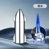 WB097 Cohete Doble Recto A prueba de Viento Llama Azul Encendedor Inflable Metal para Cigarro Mini Encendedor Divertido Venta al por Mayor