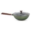 Sartén antiadherente de piedra Maifan, sartén para anís, wok doméstico, cocina de inducción, estufa de gas, wok antiadherente universal, popular en Internet.