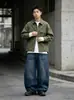 Calça jeans com padrão de nó de bambu e bigodes de gato, faca curva, novo estilo outono, retrô americano, perna larga, solta, comprimento do chão, calça longa casual