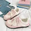 Sapatos Rosa Acolchoados para Mulheres para Combinar com Saias, Design Original de Nicho, Estilo Fino de Verão, Versátil e Único, Tênis Leves de Sola Grossa