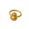 Nuevo Anillo de Flor de Circonita Micro-incrustada con Dibujo de Alambre Exquisito de Moda Retro Francesa para Mujer Anillo de Diseño Nicho