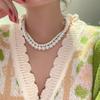 Collar de Perlas Estilo Mismo que el Blogger de la Fiebre Coreana, Modelo Nuevo para Mujer, Sencillo y Elegante, Cadena Versátil para Clavícula Cadena de Cuello