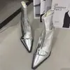 Botines Negros de Tacón Alto Estilo Francés, Versátiles, de Moda y de Alta Gama; Botines Sexy de Punta Estilo Coreano para Mujer