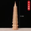 Artesanías de Madera de Durazno, Torre Wenchang de Nueve Pisos, Siete Pisos, Once Pisos, Trece Pisos, Adornos para Estudio y Oficina, Talla en Madera de Durazno