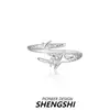 Anillo de Dedo Índice Ajustable con Incrustaciones de Circonita de Estrella de Personalidad Estilo Coreano Anillo de Nicho de Alta Gama para Mujer
