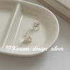 Diseño de Estilo Ins Coreano Aretes de Alta Gama Plata Esterlina S925 Aretes de Perlas y Hojas Versátil Diseño de Nicho