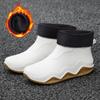 Sapatos de chuva de casal de tubo curto transfronteiriço Sapatos masculinos de cano baixo Estilo coreano Sapatos de água Fundo grosso Boca rasa Sapatos de borracha de cozinha antiderrapantes para homens e mulheres