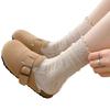 Calcetines de verano para mujer calcetines de felpa de verano finos de malla hueca transpirables calcetines de encaje calcetines de algodón de color liso ins de moda combinan con todo